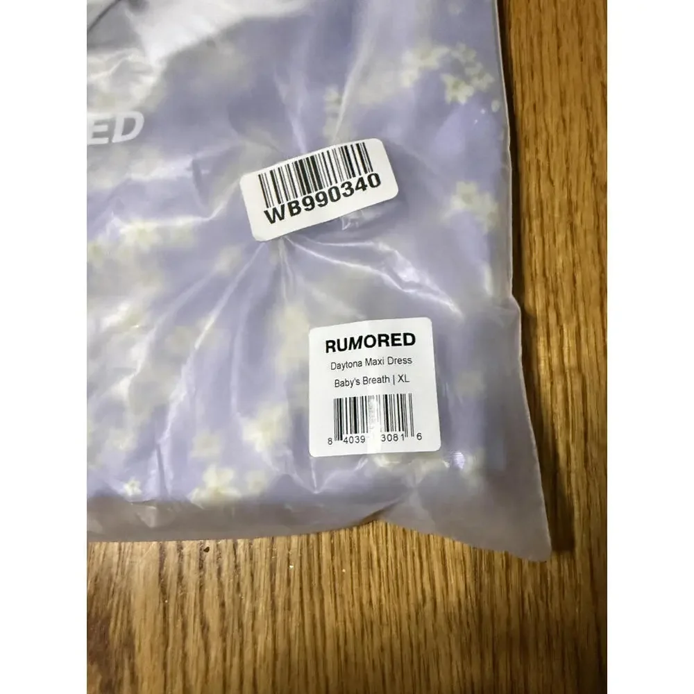 NWT! Rumored Daytona Maxi Dress in Baby's Breath Print XL - Picture 3 of 4